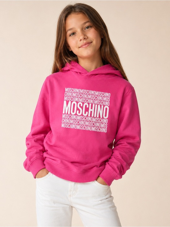 Moschino Teens Other - Moschino Kids Girls Logo Hoodie Hot Pink Size 10